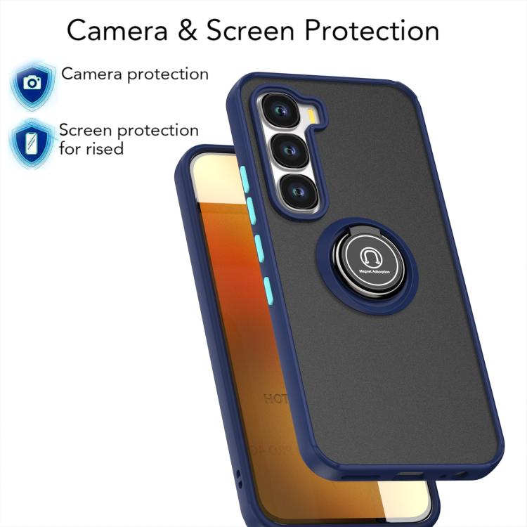 For Infinix Hot 60 Pro 4G Global Q Shadow 1 Series TPU + PC Phone Case with Ring