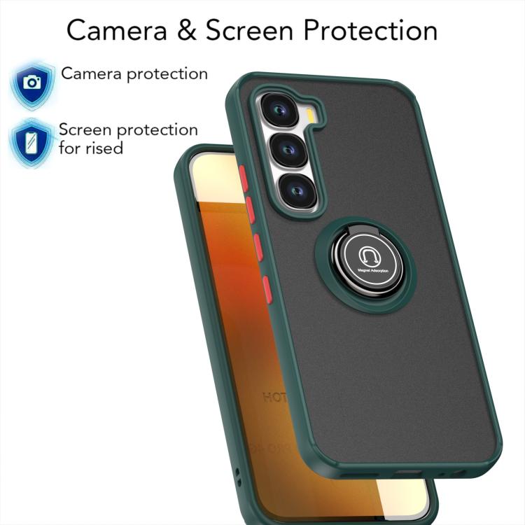 For Infinix Hot 60 Pro 4G Global Q Shadow 1 Series TPU + PC Phone Case with Ring
