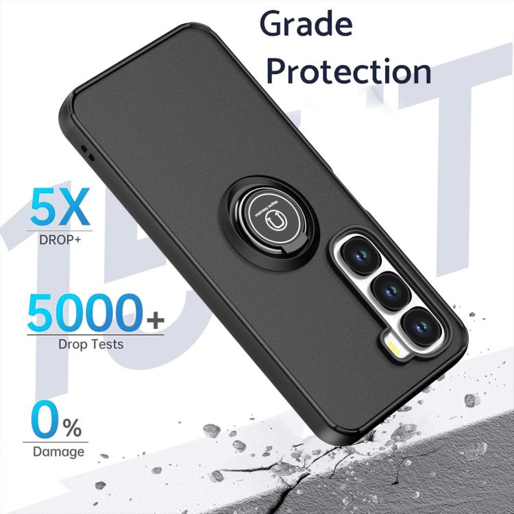 For Infinix Hot 60i 4G / 60 4G Q Shadow 1 Series TPU + PC Phone Case with Ring