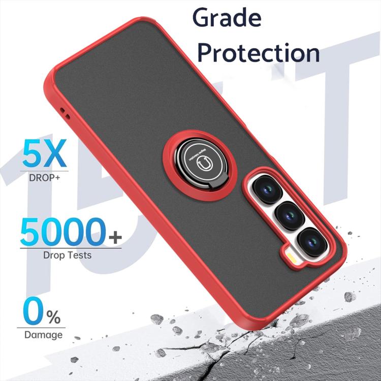 For Infinix Hot 60i 4G / 60 4G Q Shadow 1 Series TPU + PC Phone Case with Ring