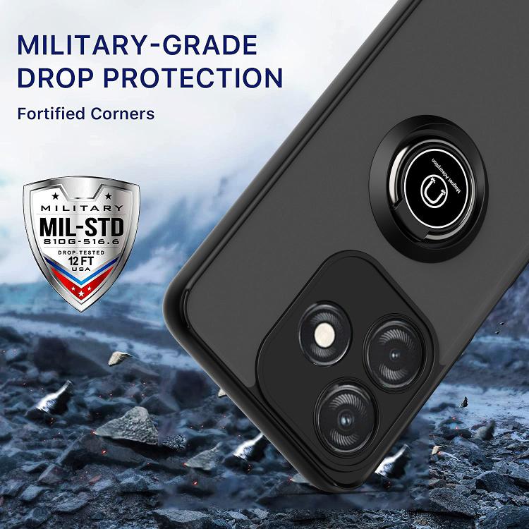 For Tecno Spark 10C Q Shadow 1 Series TPU + PC Phone Case with Ring