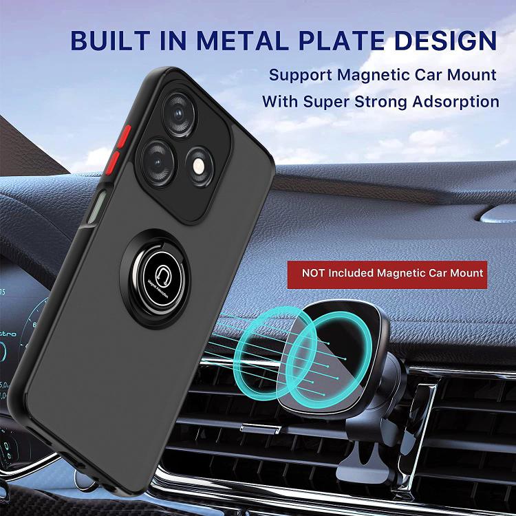 For Tecno Spark 10C Q Shadow 1 Series TPU + PC Phone Case with Ring