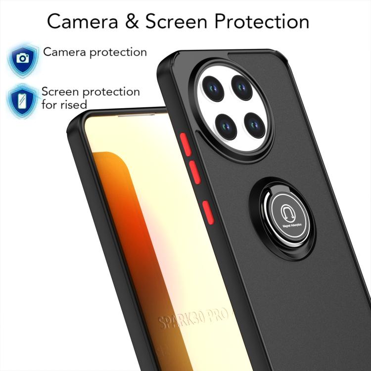 For Tecno Spark 30 Pro 4G Q Shadow 1 Series TPU + PC Phone Case with Ring