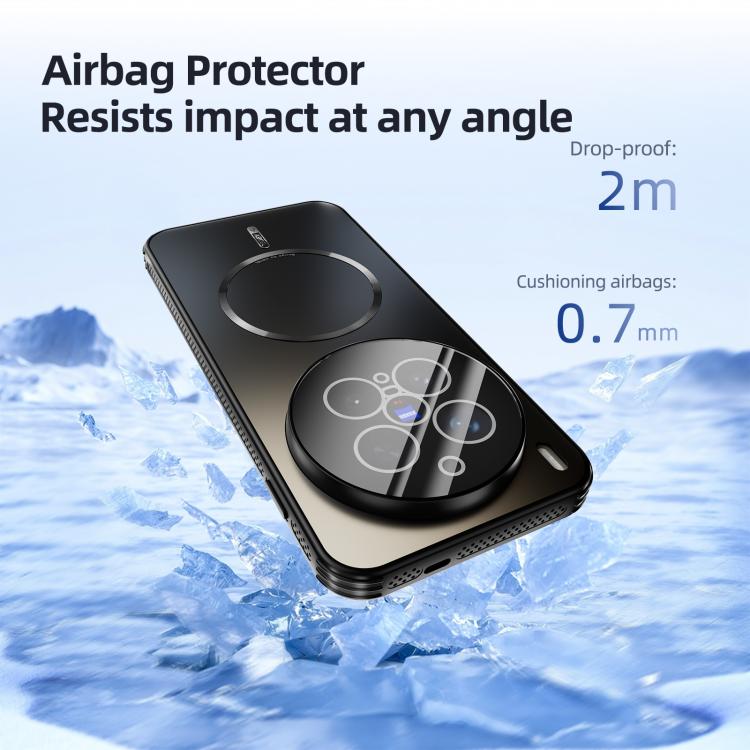 For vivo X300 Pro ABEEL Heat Dissipation Frosted MagSafe Phone Case with Lens Film