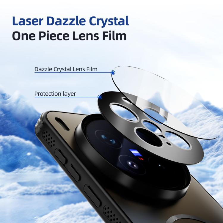 For vivo X300 Pro ABEEL Heat Dissipation Frosted MagSafe Phone Case with Lens Film