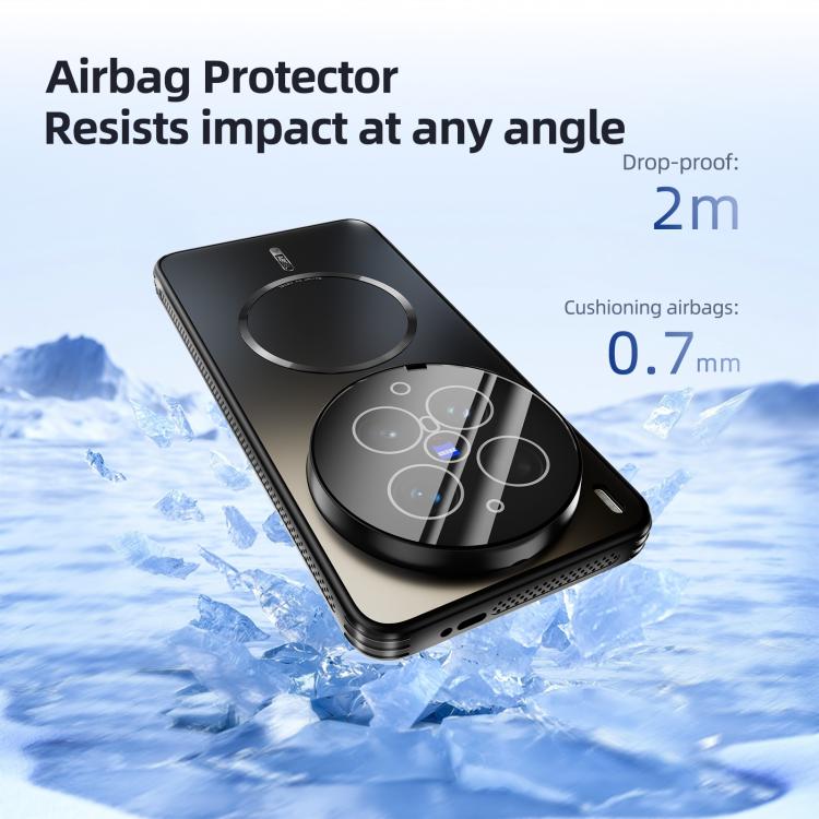 For vivo X300 Ultra ABEEL Heat Dissipation Frosted MagSafe Phone Case with Lens Film