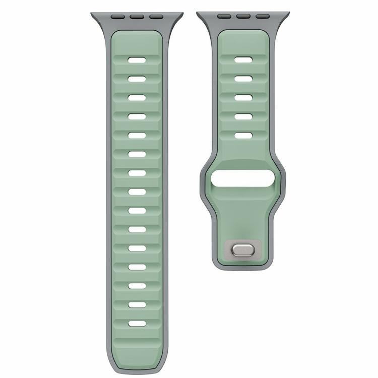 For Apple Watch 46mm / 49mm / 45mm / 44mm Two-color Liquid Silicone Watch Band