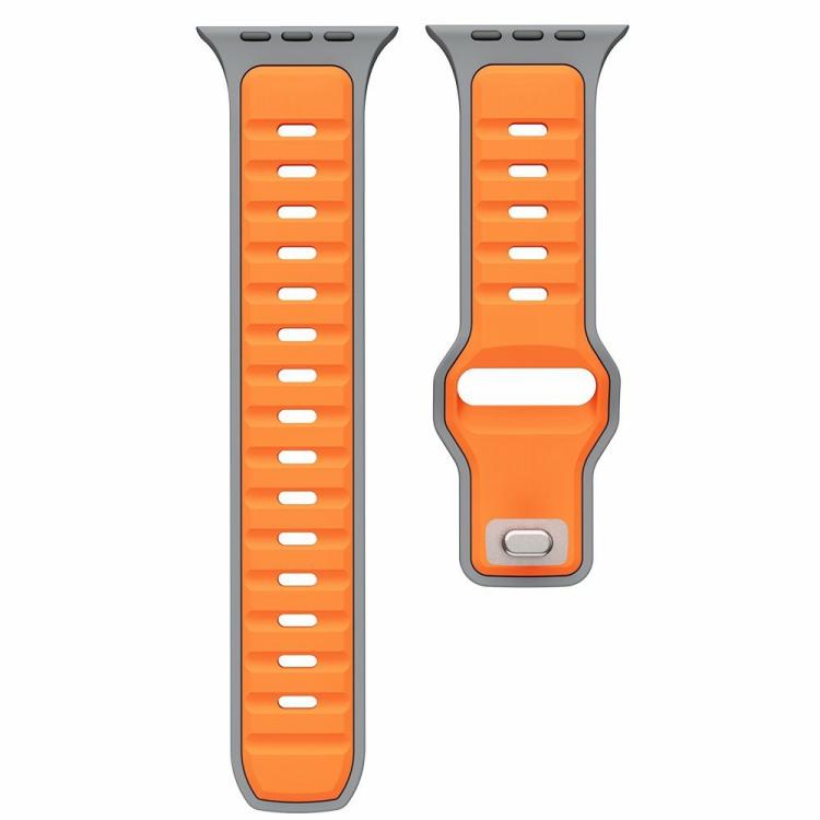 For Apple Watch 46mm / 49mm / 45mm / 44mm Two-color Liquid Silicone Watch Band