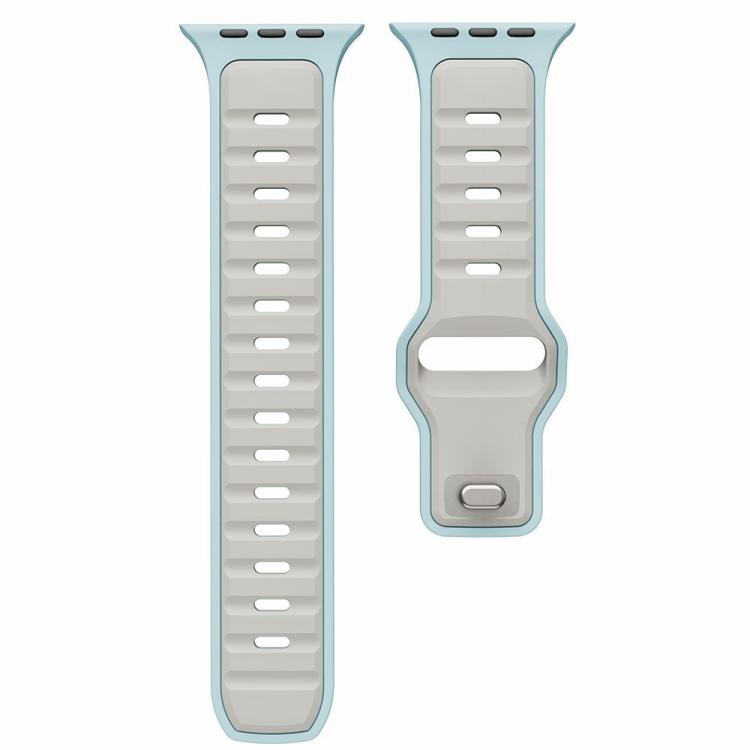 For Apple Watch 42mm / 41mm / 40mm / 38mm Two-color Liquid Silicone Watch Band