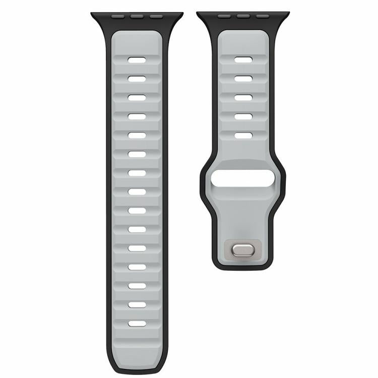 For Apple Watch 42mm / 41mm / 40mm / 38mm Two-color Liquid Silicone Watch Band