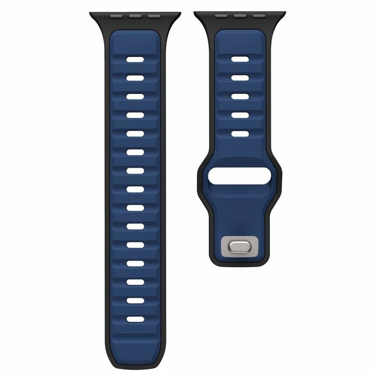 For Apple Watch 42mm / 41mm / 40mm / 38mm Two-color Liquid Silicone Watch Band