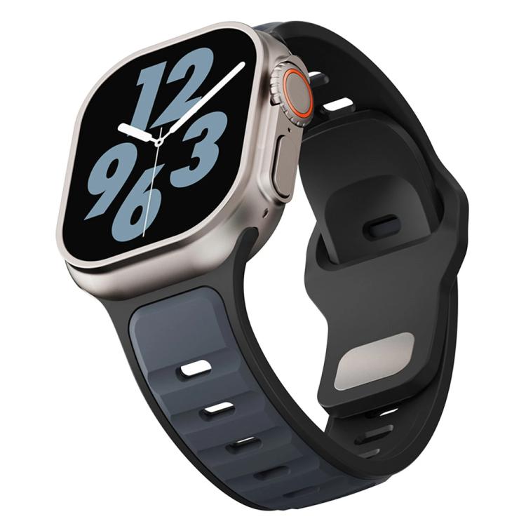 For Apple Watch 42mm / 41mm / 40mm / 38mm Two-color Liquid Silicone Watch Band