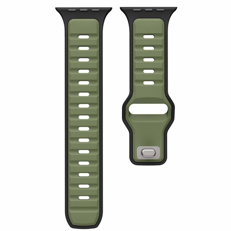 For Apple Watch 42mm / 41mm / 40mm / 38mm Two-color Liquid Silicone Watch Band