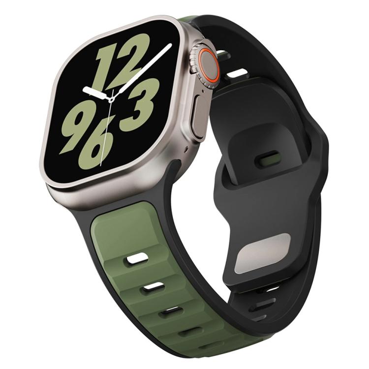 For Apple Watch 42mm / 41mm / 40mm / 38mm Two-color Liquid Silicone Watch Band