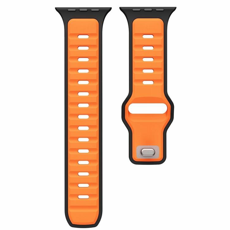For Apple Watch 42mm / 41mm / 40mm / 38mm Two-color Liquid Silicone Watch Band