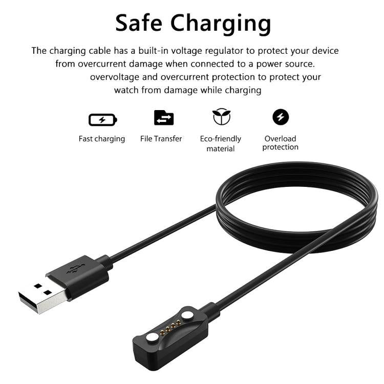 For Polar Pacer Pro xDfind USB Interface Smart Watch Charging Cable, Length: 1m - Black