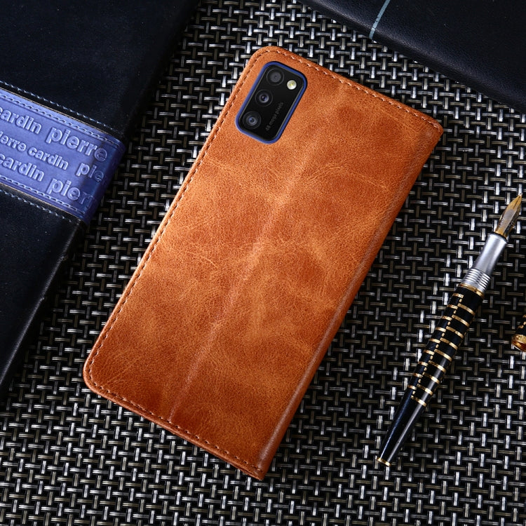 For Samsung Galaxy A41 Non-Magnetic Retro Texture Horizontal Flip Leather Case with Holder & Card Slots & Wallet