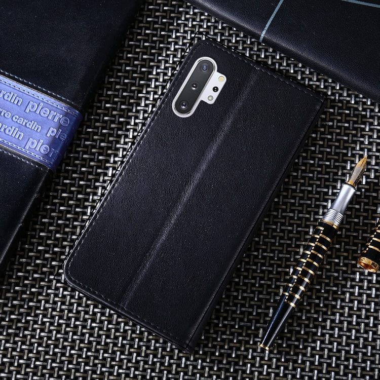 For Samsung Galaxy Note10+ Non-Magnetic Retro Texture Horizontal Flip Leather Case with Holder & Card Slots & Wallet