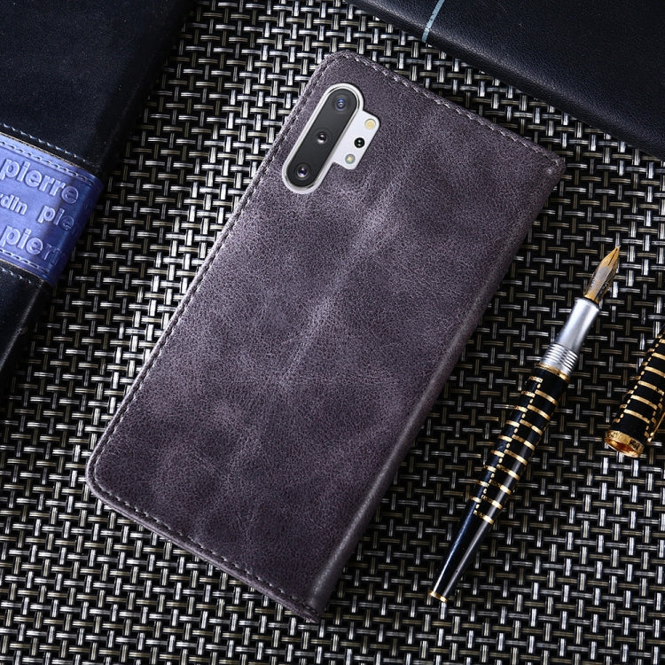 For Samsung Galaxy Note10+ Non-Magnetic Retro Texture Horizontal Flip Leather Case with Holder & Card Slots & Wallet