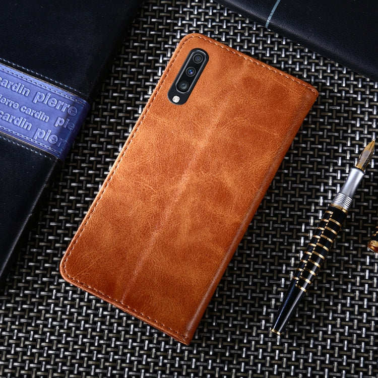 For Samsung Galaxy A70 Non-Magnetic Retro Texture Horizontal Flip Leather Case with Holder & Card Slots & Wallet