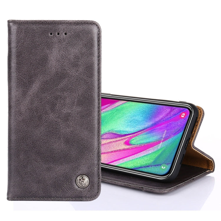 For Samsung Galaxy A70s Non-Magnetic Retro Texture Horizontal Flip Leather Case with Holder & Card Slots & Wallet