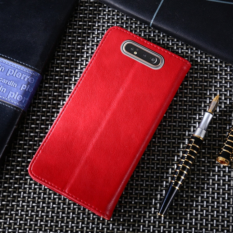For Samsung Galaxy A80 Non-Magnetic Retro Texture Horizontal Flip Leather Case with Holder & Card Slots & Wallet