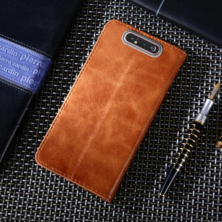 For Samsung Galaxy A80 Non-Magnetic Retro Texture Horizontal Flip Leather Case with Holder & Card Slots & Wallet