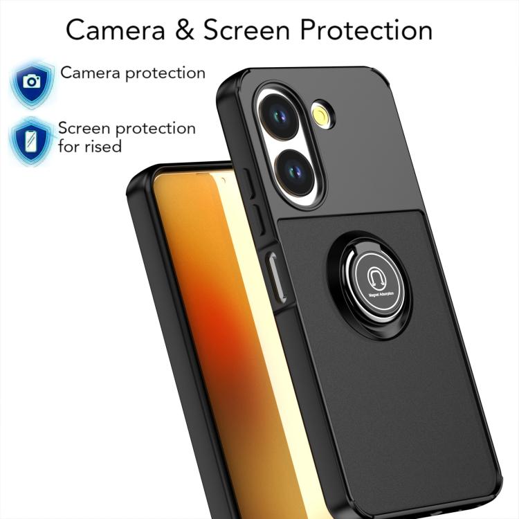 For ZTE Blade A34 / A54 Q Shadow 1 Series TPU + PC Phone Case with Ring