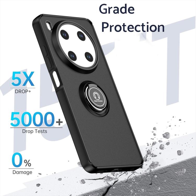For ZTE Blade V70 Max Q Shadow 1 Series TPU + PC Phone Case with Ring
