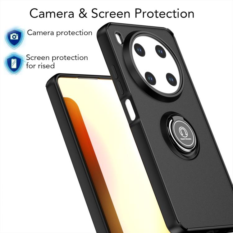 For ZTE Blade V70 Max Q Shadow 1 Series TPU + PC Phone Case with Ring