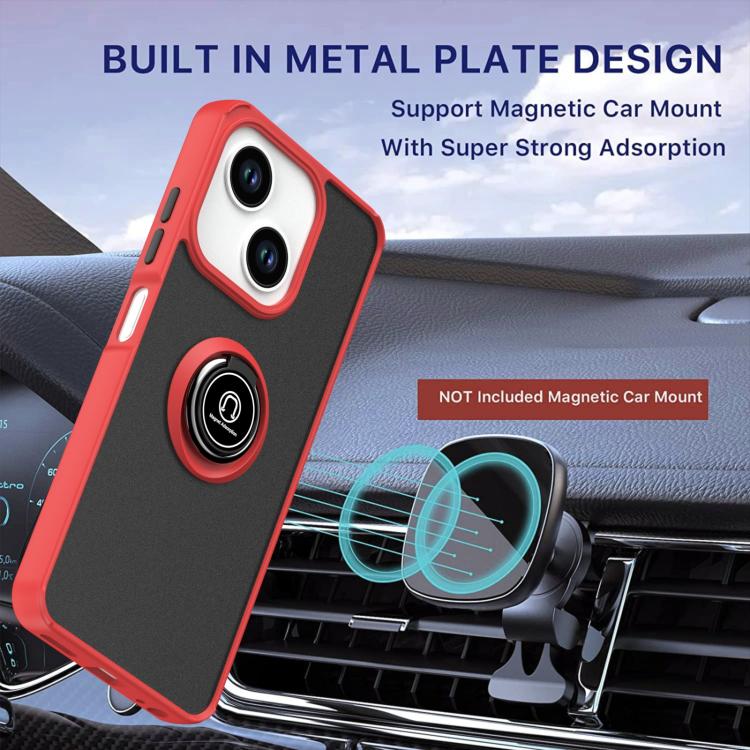For ZTE Blade A35e Q Shadow 1 Series TPU + PC Phone Case with Ring