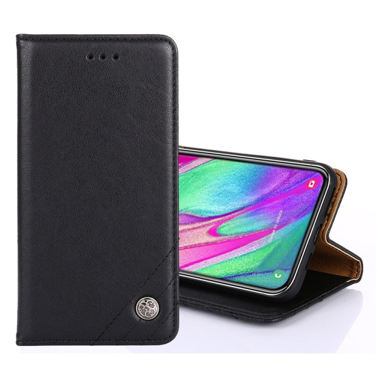 For Samsung Galaxy A90 5G Non-Magnetic Retro Texture Horizontal Flip Leather Case with Holder & Card Slots & Wallet