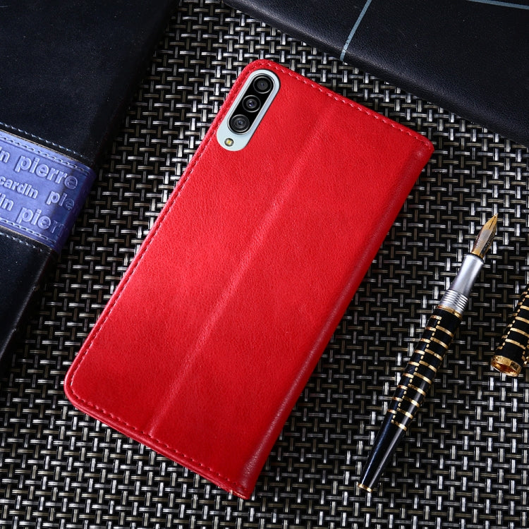 For Samsung Galaxy A90 5G Non-Magnetic Retro Texture Horizontal Flip Leather Case with Holder & Card Slots & Wallet