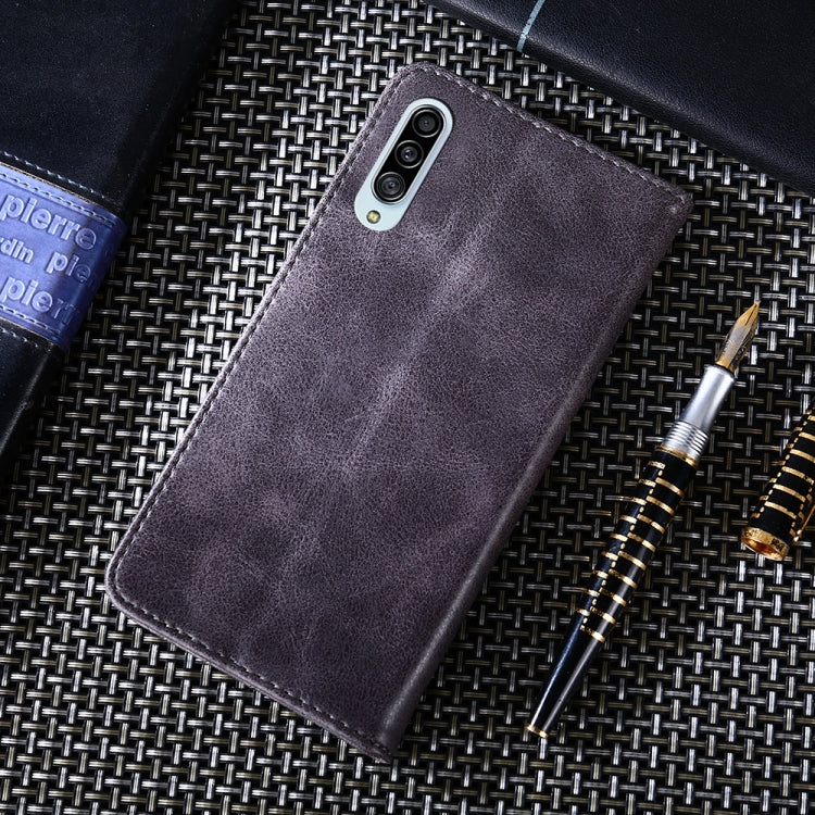 For Samsung Galaxy A90 5G Non-Magnetic Retro Texture Horizontal Flip Leather Case with Holder & Card Slots & Wallet