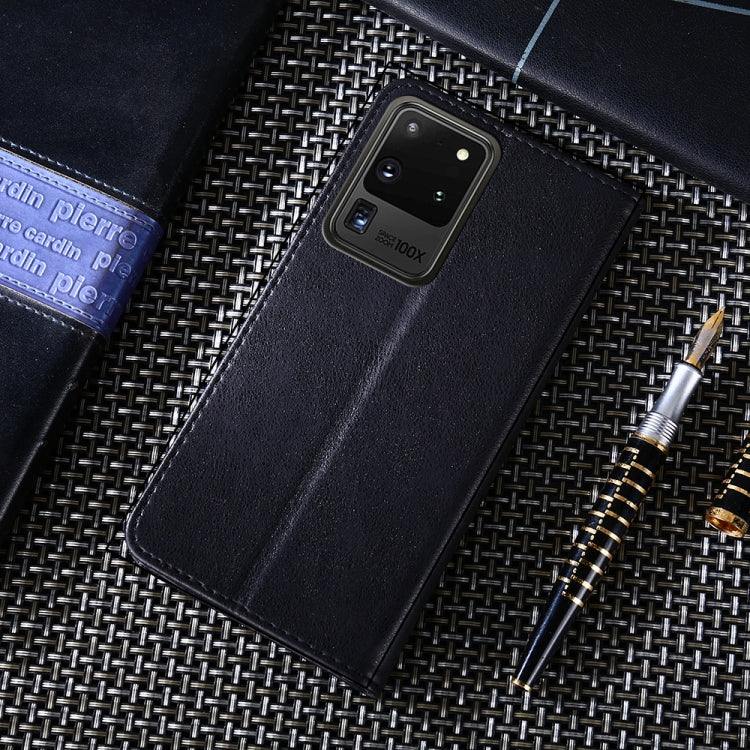 For Samsung Galaxy S20 Ultra Non-Magnetic Retro Texture Horizontal Flip Leather Case with Holder & Card Slots & Wallet