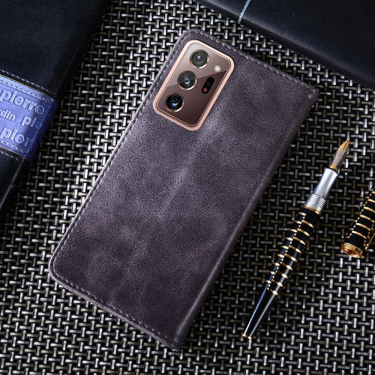 For Samsung Galaxy Note20 Ultra Non-Magnetic Retro Texture Horizontal Flip Leather Case with Holder & Card Slots & Wallet
