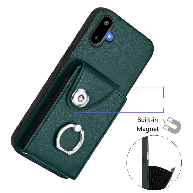 For Samsung Galaxy F06 5G / M06 5G Organ Card Bag Ring Holder Phone Case with Long Lanyard