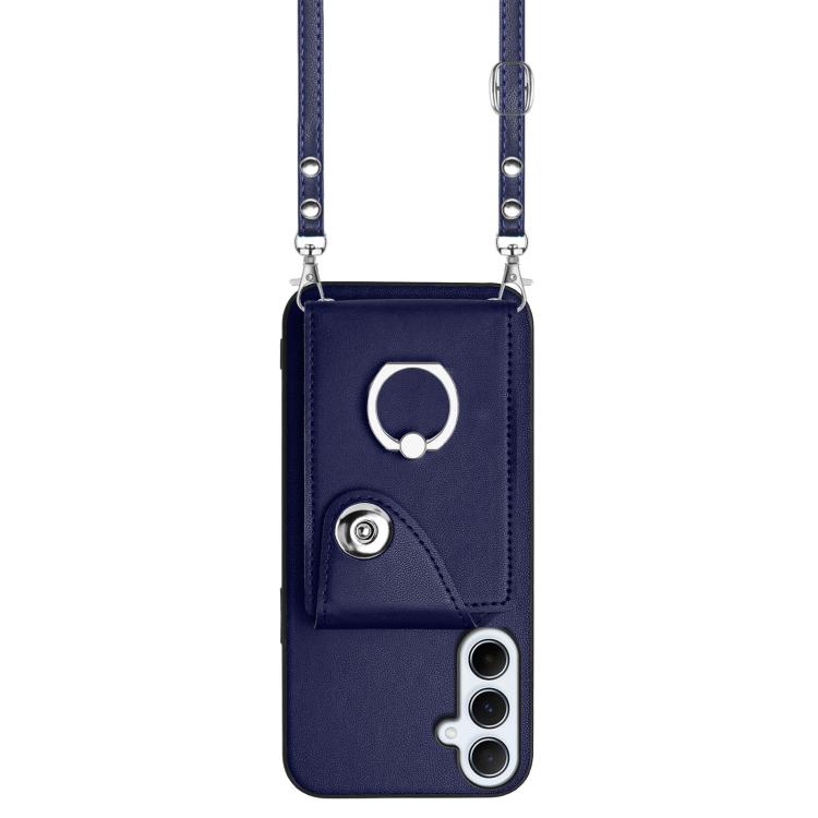 For Samsung Galaxy A26 5G Organ Card Bag Ring Holder Phone Case with Long Lanyard