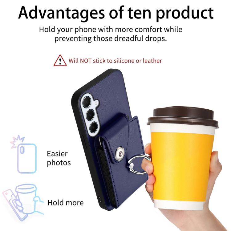 For Samsung Galaxy A26 5G Organ Card Bag Ring Holder Phone Case with Long Lanyard