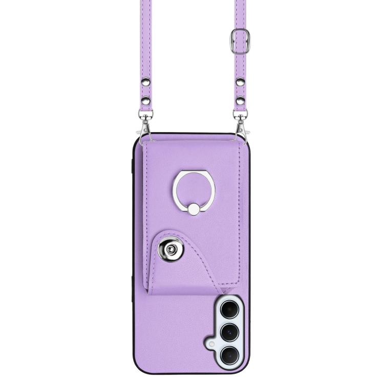 For Samsung Galaxy A26 5G Organ Card Bag Ring Holder Phone Case with Long Lanyard
