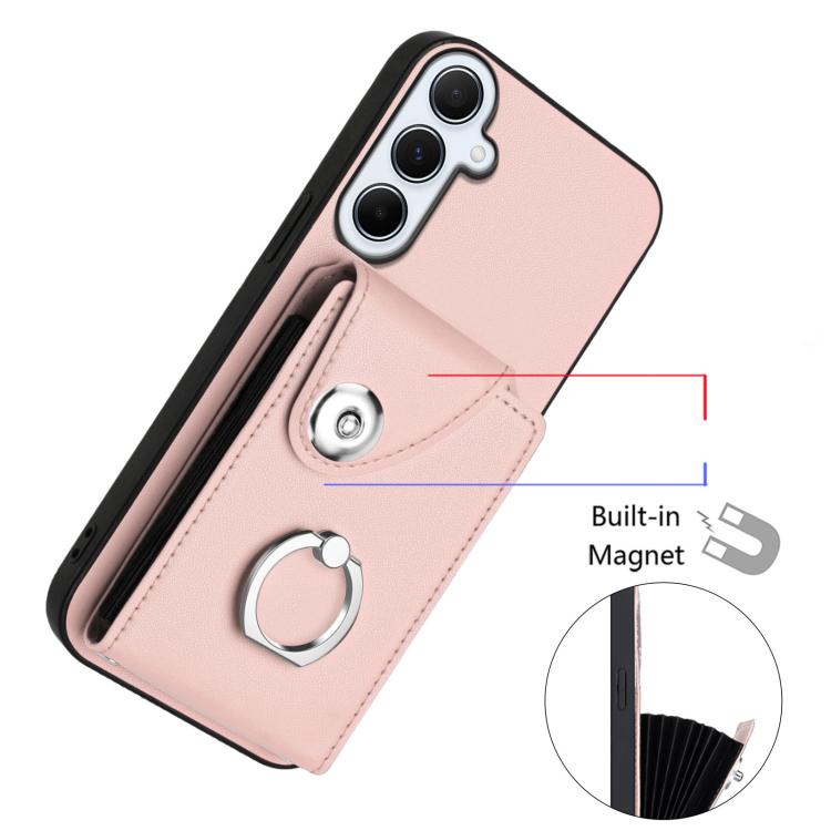 For Samsung Galaxy A26 5G Organ Card Bag Ring Holder Phone Case with Long Lanyard