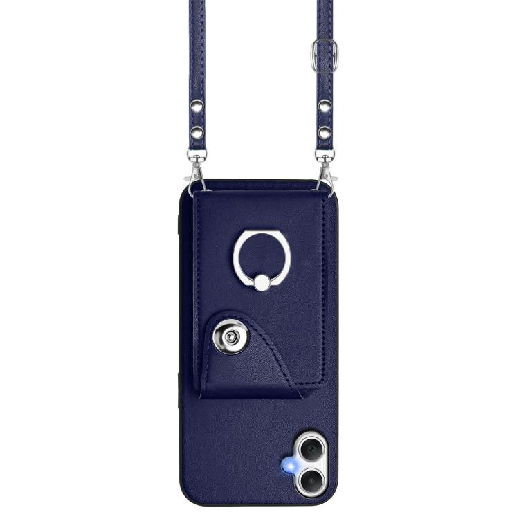 For Samsung Galaxy A06 4G Organ Card Bag Ring Holder Phone Case with Long Lanyard