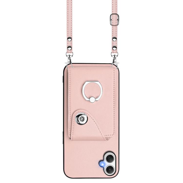 For Samsung Galaxy A06 4G Organ Card Bag Ring Holder Phone Case with Long Lanyard