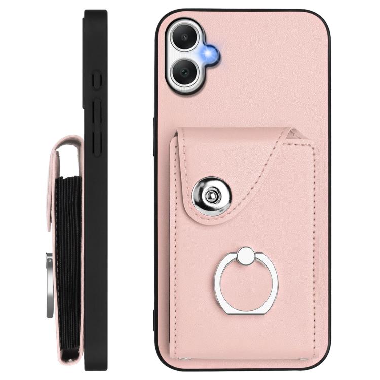 For Samsung Galaxy A06 4G Organ Card Bag Ring Holder Phone Case with Long Lanyard
