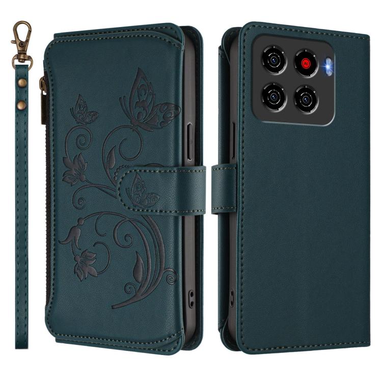For ZTE Blade A56 Pro Butterfly Love Flower Multi-card Zipper Wallet Leather Phone Case