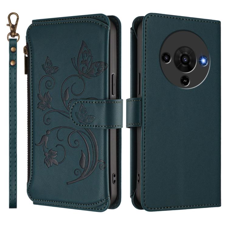 For ZTE Blade A76 5G Butterfly Love Flower Multi-card Zipper Wallet Leather Phone Case