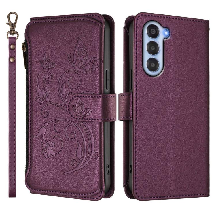 For ZTE nubia S 5G A403ZT Butterfly Love Flower Multi-card Zipper Wallet Leather Phone Case