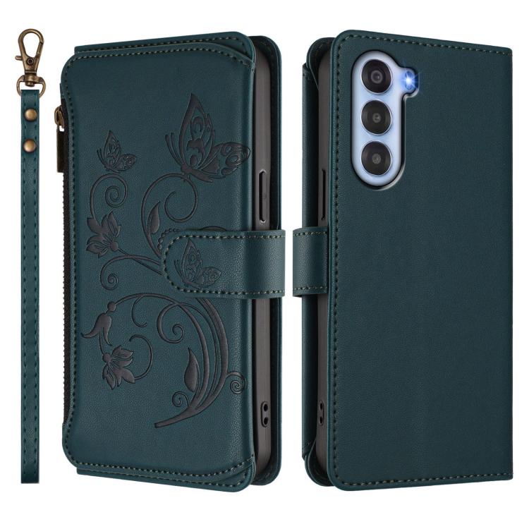 For ZTE nubia S 5G A403ZT Butterfly Love Flower Multi-card Zipper Wallet Leather Phone Case