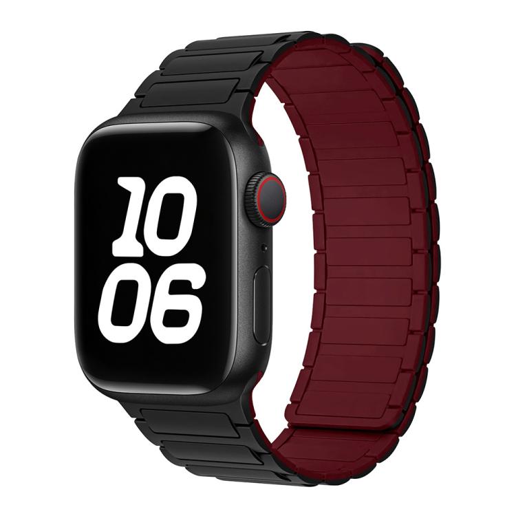 For Apple Watch 42 / 44 / 45 / 46 / 49mm xDfind I-shaped Magnetic Silicone Watch Band