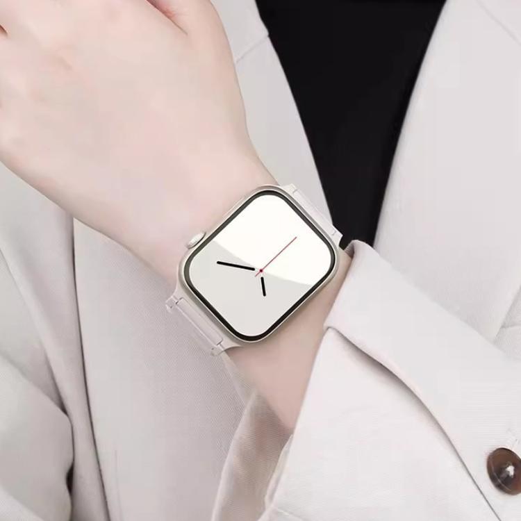 For Apple Watch 38 / 40 / 41 / S10 42mm xDfind I-shaped Magnetic Silicone Watch Band